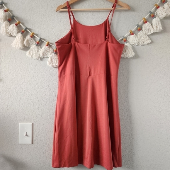 Girlfriend Collective Naomi Tennis Dress Halter Neck In Lava Orange Yoga Run 3X - Picture 2 of 10